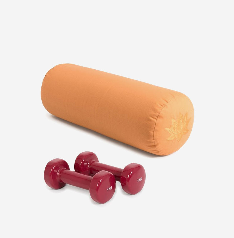 Yoga Studio Bolster & 1KG Dumbbell Kit